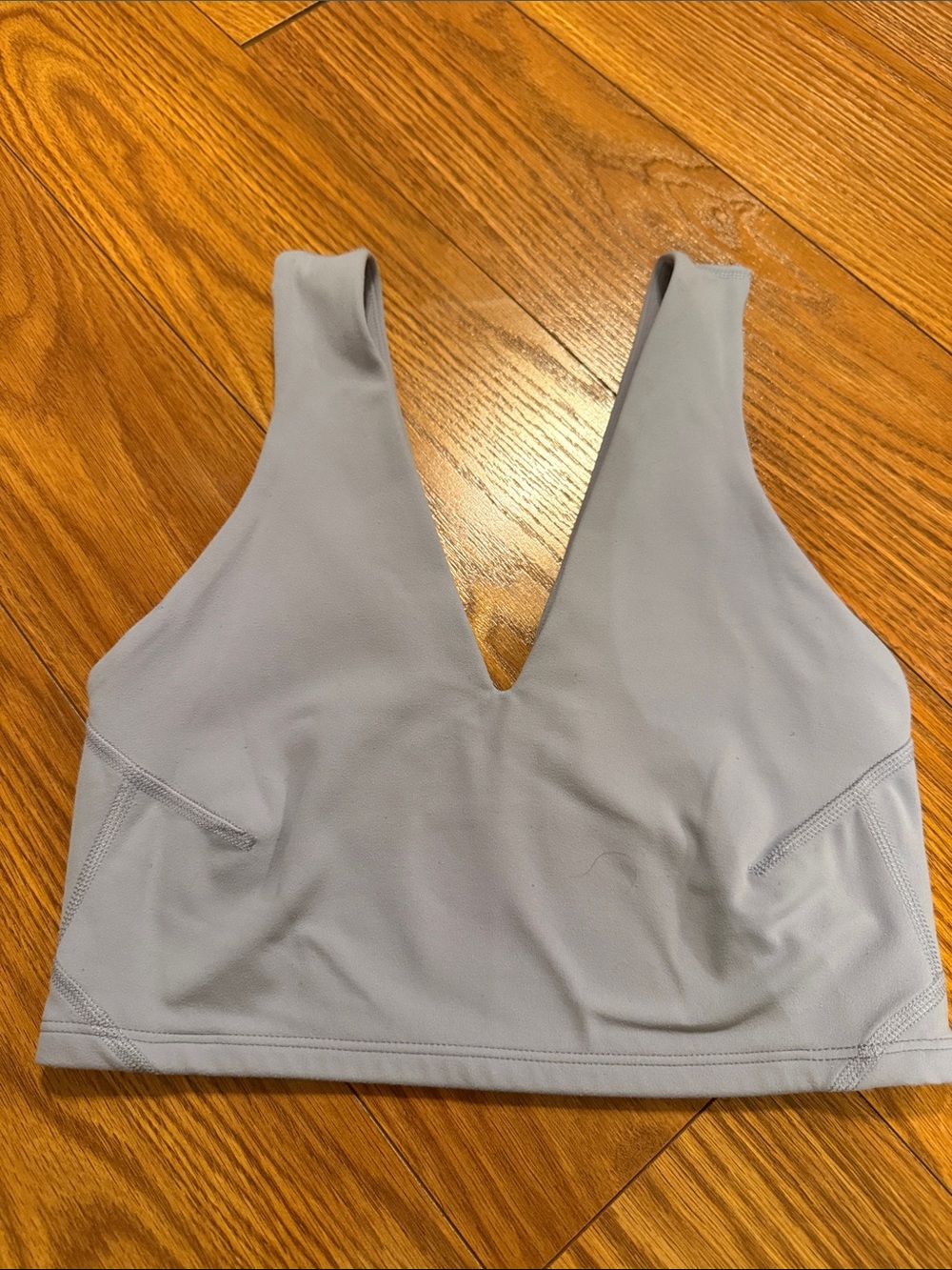 Free People Movement Light Gray /lilac Deep V Bralette size XS
